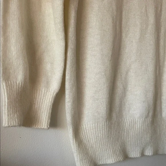 H&M Cream beaded Scoop Neck Sweater- Medium - Picture 6 of 7